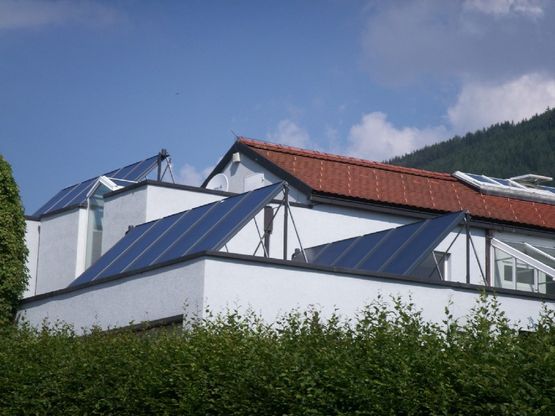 Solarpanele auf Hausdach